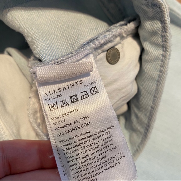 AllSaints Low Rise Mast Cropped Skinny Jeans - Picture 7 of 8